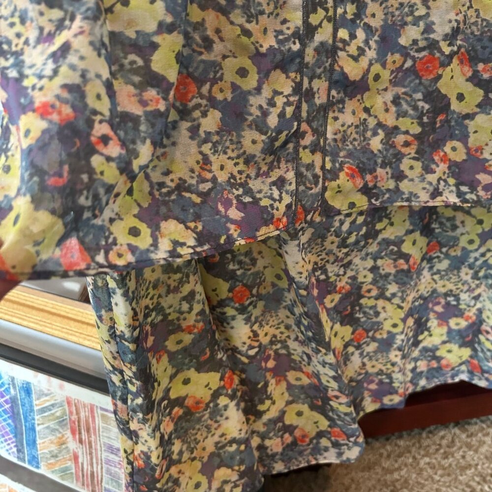 CAbi‎ Womens Tunic Small Positano Floral Layered Sleeveless Lined Blouse - Picture 5 of 14